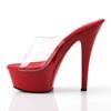 Pleaser - KISS201 Mules à talons - Chaussures de pole dance - Rouge Product image